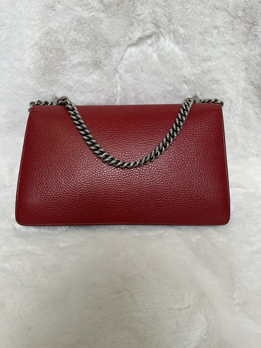 GUCCI RED DIONYSUS LEATHER SHOULDER BAG